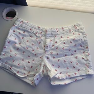 white cherry jean shorts!!